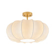 Load image into Gallery viewer, Farmhouze Light-Vintage Round Pleated Cage White Silk Ceiling Light-Ceiling Light-19.7 in-
