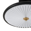 Load image into Gallery viewer, Farmhouze Light-Vintage Round Pleated Dimmable LED Black Semi Flush Mount-Ceiling Light-Black-
