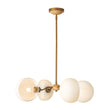 Load image into Gallery viewer, Farmhouze Light-Vintage Scandinavian 4-Light Milky Glass Shade Sputnik Chandelier-Chandelier-26.8 in-
