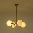 Load image into Gallery viewer, Farmhouze Light-Vintage Scandinavian 4-Light Milky Glass Shade Sputnik Chandelier-Chandelier-26.8 in-
