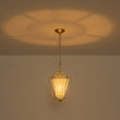 Load image into Gallery viewer, Farmhouze Light-Vintage Single White Fabric Brass Curved Metal Lantern Pendant-Chandelier-Brass-
