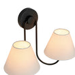 Load image into Gallery viewer, Farmhouze Light-Vintage White Fabric Shade 2-Light Vanity Wall Sconce-Wall Sconce-Brass-
