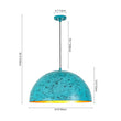 Load image into Gallery viewer, Farmhouze Light - Vitange Luxe Turquoise Patina Iron Oversized Dome Pendant - Chandelier - 23.6 in - 
