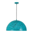 Load image into Gallery viewer, Farmhouze Light - Vitange Luxe Turquoise Patina Iron Oversized Dome Pendant - Chandelier - 23.6 in - 
