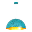Load image into Gallery viewer, Farmhouze Light - Vitange Luxe Turquoise Patina Iron Oversized Dome Pendant - Chandelier - 23.6 in - 
