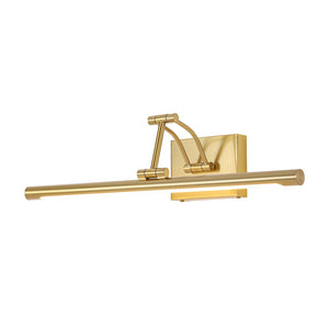 Farmhouze Light - Walnut Grain Dimmable LED Linear Adjustable Vanity Wall Sconce - Wall Sconce - Brass - 1 Pack - 