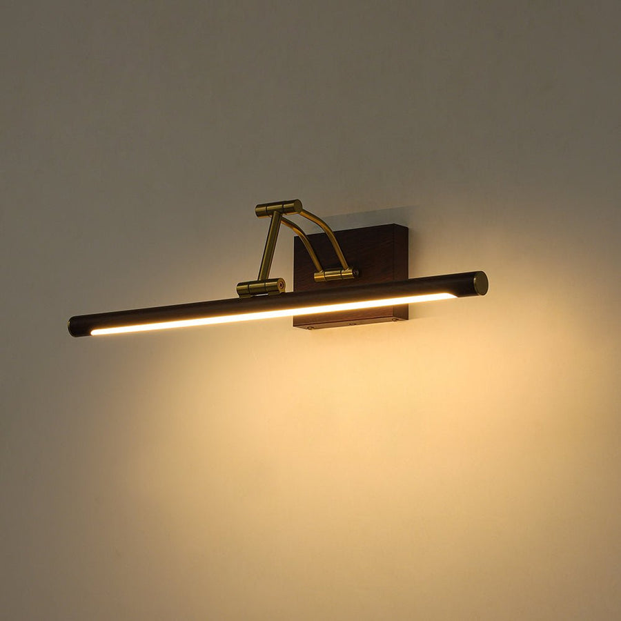 Farmhouze Light - Walnut Grain Dimmable LED Linear Adjustable Vanity Wall Sconce - Wall Sconce - Walnut - 2 Pack - 