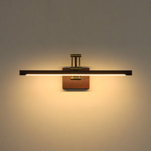 Farmhouze Light - Walnut Grain Dimmable LED Linear Adjustable Vanity Wall Sconce - Wall Sconce - Walnut - 2 Pack - 
