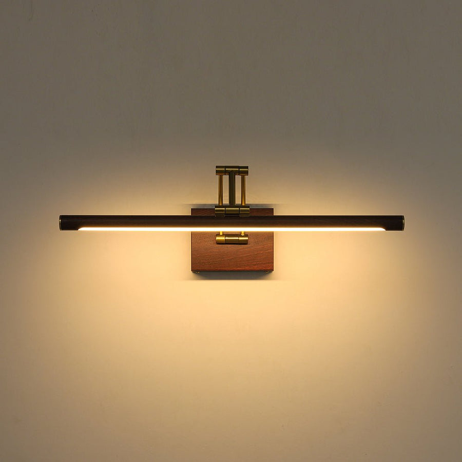 Farmhouze Light - Walnut Grain Dimmable LED Linear Adjustable Vanity Wall Sconce - Wall Sconce - Walnut - 2 Pack - 