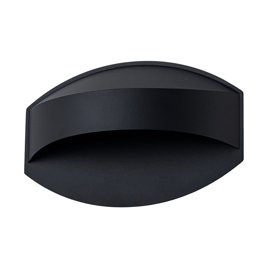 Farmhouze Light - Waterproof Single Metal Oval Outdoor Wall Sconce - Wall Sconce - Black - 