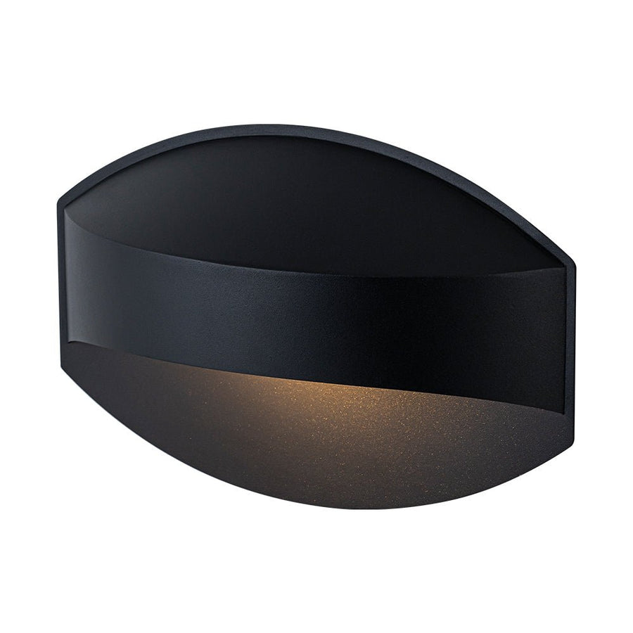 Farmhouze Light - Waterproof Single Metal Oval Outdoor Wall Sconce - Wall Sconce - Black - 