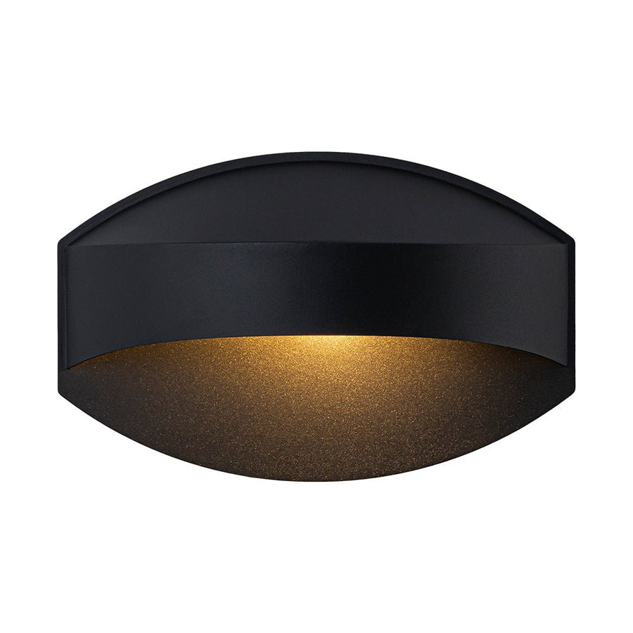 Farmhouze Light - Waterproof Single Metal Oval Outdoor Wall Sconce - Wall Sconce - Black - 