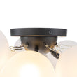Load image into Gallery viewer, Farmhouze Light-White Glass Globe Cluster Bubble Semi-Flush Mount-Ceiling Light-Nickel (Back Order)-
