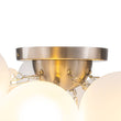 Load image into Gallery viewer, Farmhouze Light-White Glass Globe Cluster Bubble Semi-Flush Mount-Ceiling Light-Nickel (Back Order)-
