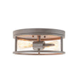 Load image into Gallery viewer, Farmhouze Light - Whitewashed Brown Wood Grain Drum Flush Mount Light - Ceiling Light - 11.8 in - 
