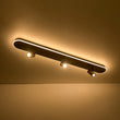 Load image into Gallery viewer, Farmhouze Light - Wood Grain Adjustable Spotlight Linear Oval LED Ring Ceiling Light - Ceiling Light - Oak + White - 
