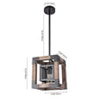 Load image into Gallery viewer, Farmhouse Wood Rectangle Lantern Pendant Light
