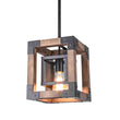 Load image into Gallery viewer, Farmhouse Wood Rectangle Lantern Pendant Light
