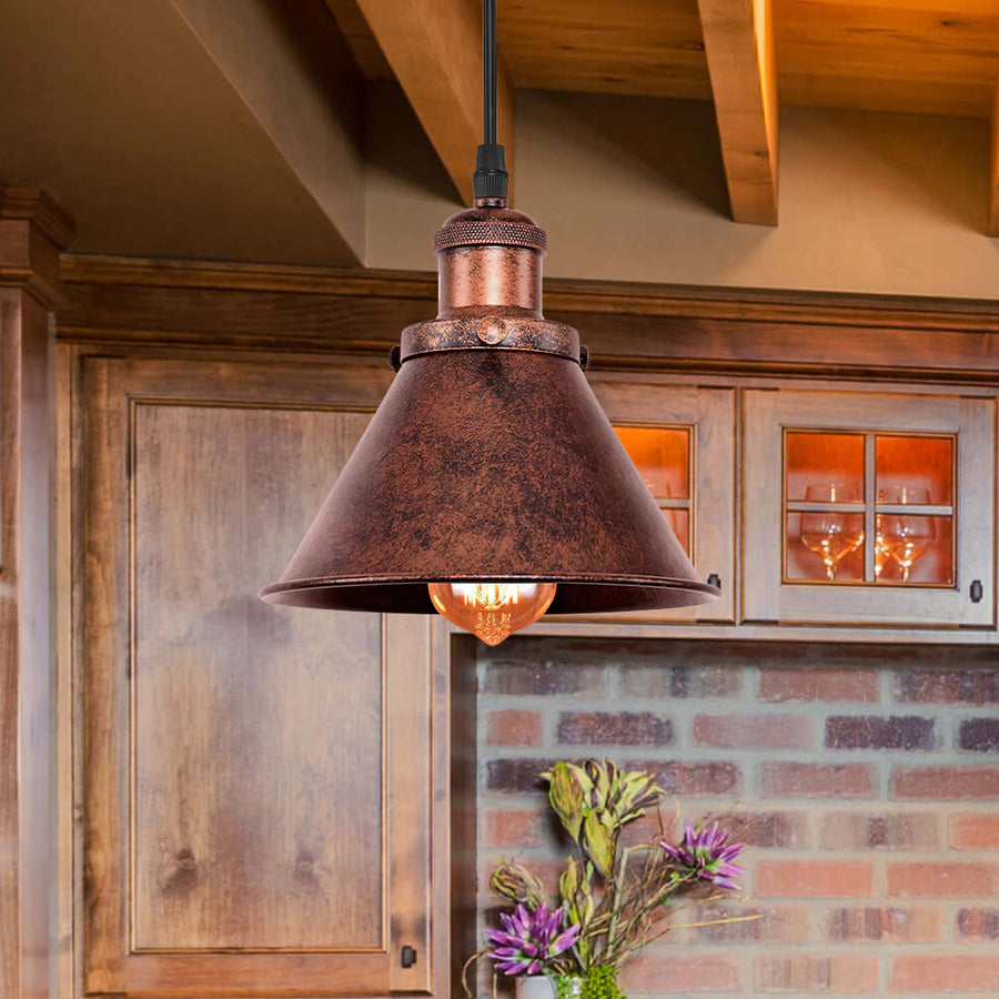 Rustic Copper Lights Rustic Copper Pendant Light