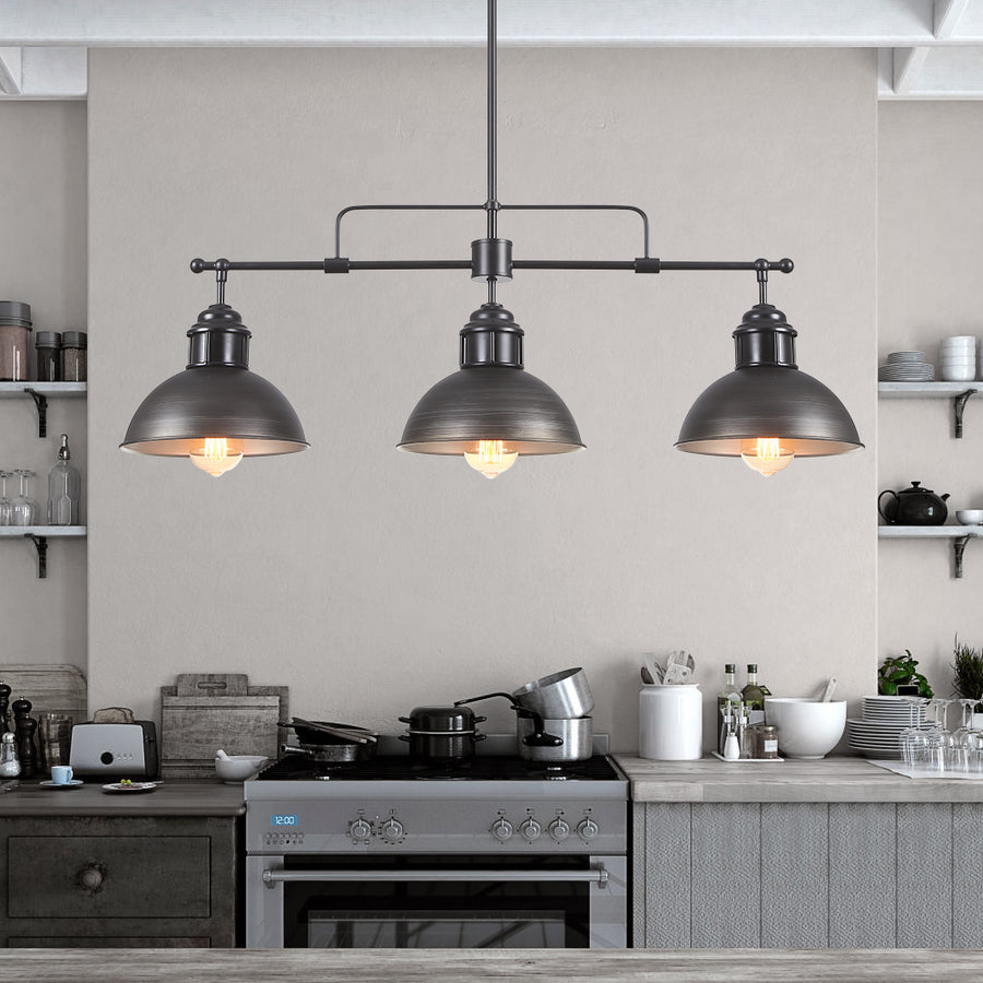 Industrial Kitchen Linear Pot Lid Pendant Light