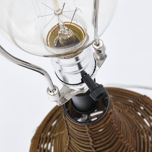 Farmhouze Light-1-Light Brown Rattan Table Lamp-Table Lamp--