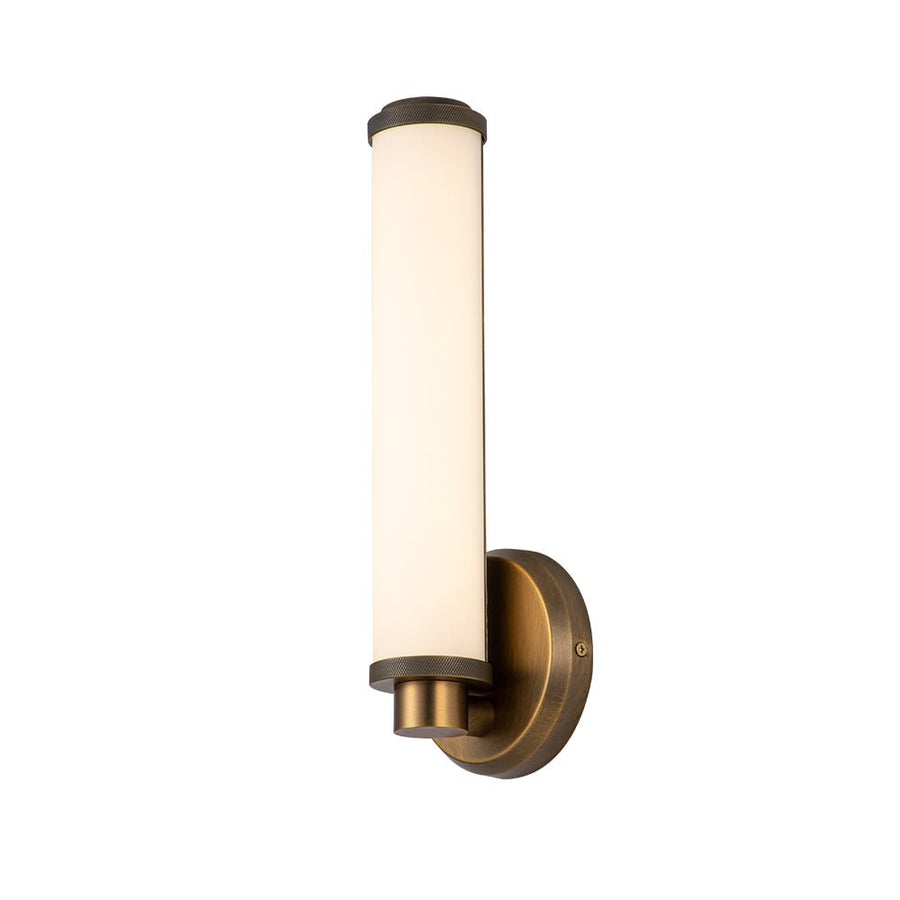 Farmhouze Light-1-Light Dimmable LED Frosted Glass Cylinder Wall Light-Wall Sconce-Black-