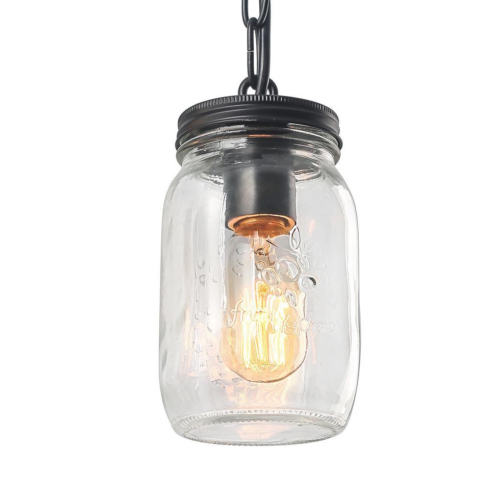 Farmhouze Light-1-light Mason Jar Pendant Light-Pendant--