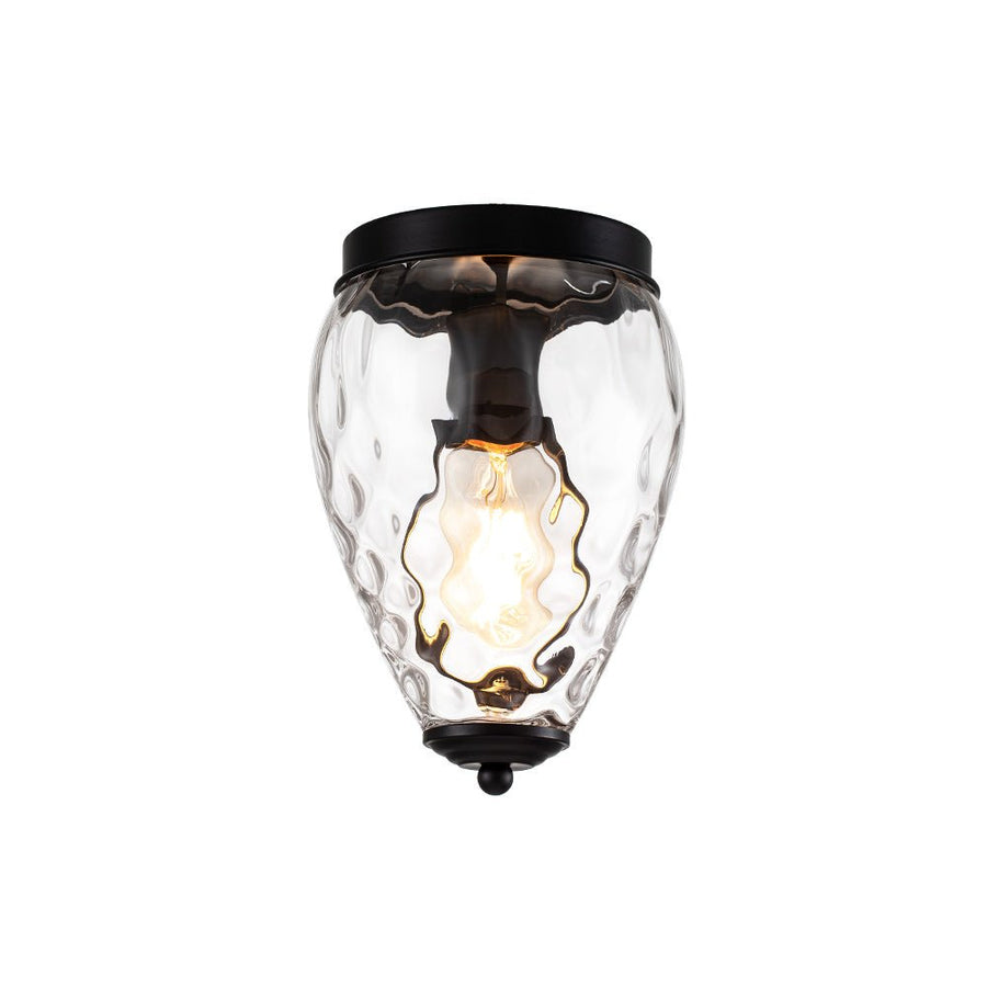 Farmhouze Light-1-Light Vintage Water Glass Flush Mount Ceiling Light-Ceiling Light-Gold-L