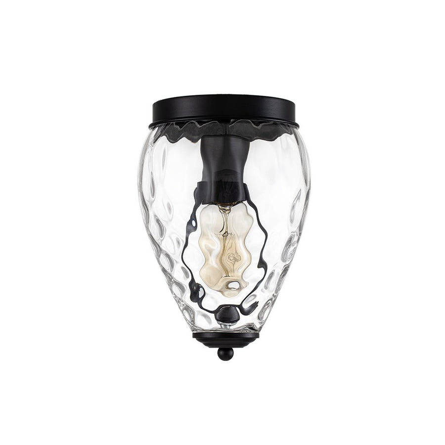 Farmhouze Light-1-Light Vintage Water Glass Flush Mount Ceiling Light-Ceiling Light-Gold-L