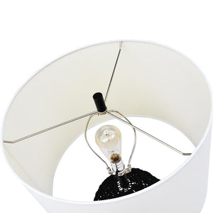 Farmhouze Light-1-Light Woven Basket Table Lamp-Table Lamp--