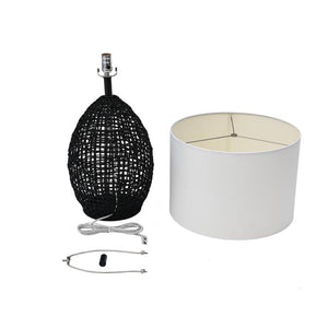 Farmhouze Light-1-Light Woven Basket Table Lamp-Table Lamp--