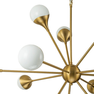 Farmhouze Light-12-Light Mid-century Brass Sphere Sputnik Chandelier-Chandelier-Brass-