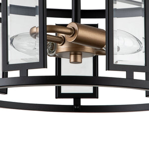 Farmhouze Light-2-Light Open Drum Cage Semi Flush Light-Ceiling Light--