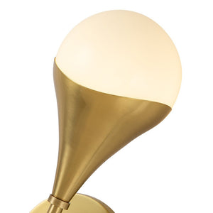 Farmhouze Light-2-Light Up Down Opal Glass Globe Wall Sconce-Wall Sconce-2-Light-Brass