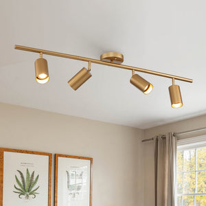 Farmhouze Light-4-Light Adjustable Gold Ceiling Track Light-Ceiling Light-Gold-