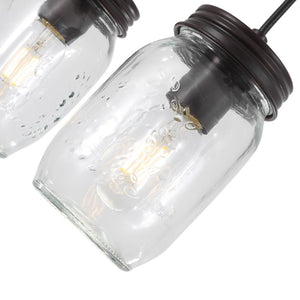 Farmhouze Light-5-Light Mason Jar Pendant Light-Pendant--