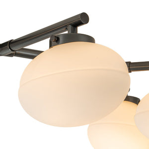 Farmhouze Light-6-Light Opal Glass Globe Branch Ceiling Light-Ceiling Light-Nickel-6-Light