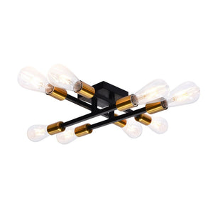 Farmhouze Light-8-Light Sputnik Semi Flush Mount Ceiling Light-Ceiling Light-8-Light-
