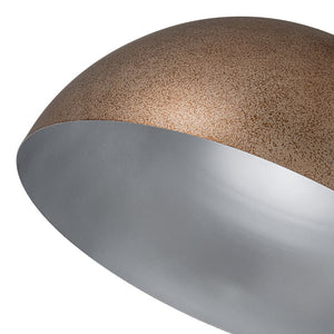 Farmhouze Light-Antique Gold-Silver Oversized Dome Pendant Light-Chandelier-15in-