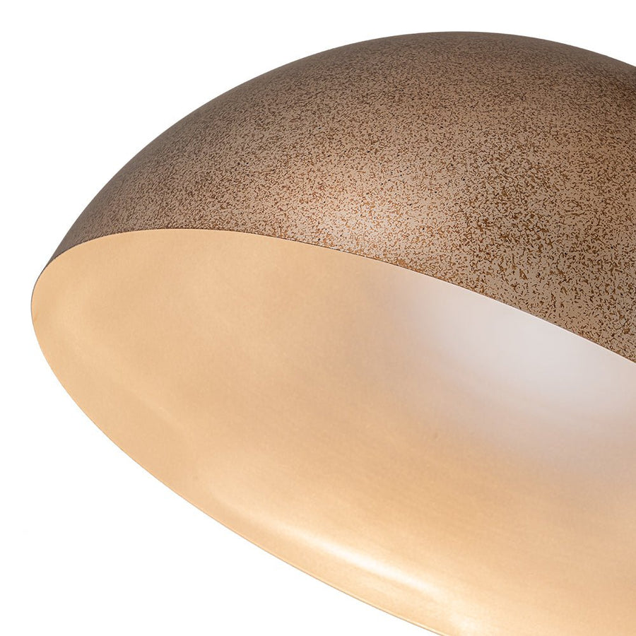 Farmhouze Light-Antique Gold-Silver Oversized Dome Pendant Light-Chandelier-15in-