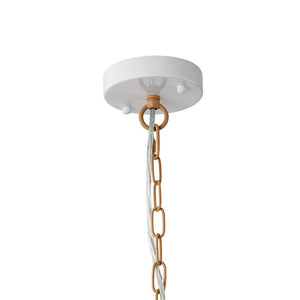 Farmhouze Light-Boho Farmhouse 4-light Rope Drum Pendant Light-Chandelier-4-Light-Brown