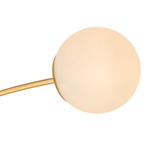 Farmhouze Light-Classic 12-Light Sputnik Frosted Glass Globe Semi Flush-Ceiling Light-Brass (Available in 2 weeks)-