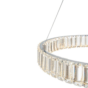 Farmhouze Light-Contemporary Dimmable LED Crystal Ring Pendant-Chandelier-Chrome-
