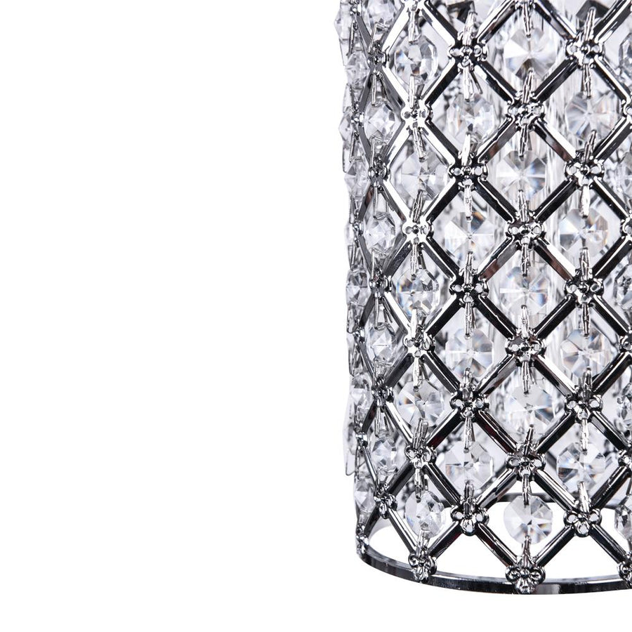 Farmhouze Light-Crystal Bead Cylinder Pendant Light-Pendant-Black-