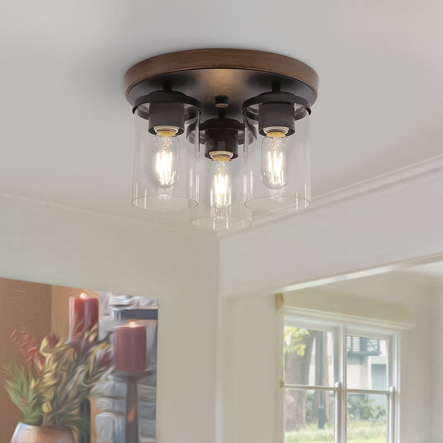 Farmhouze Light-Farmhouse Cluster Cylinder Flush Mount Ceiling Light-Ceiling Light--