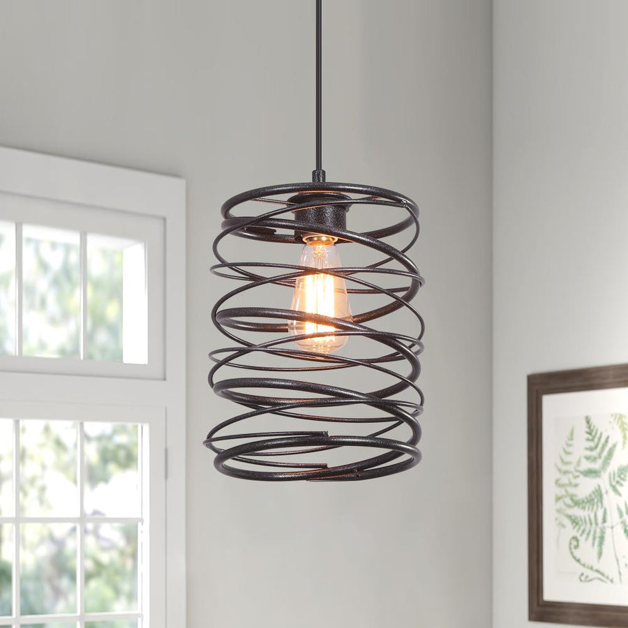 Farmhouse Iron Single Black Cylinder Pendant Light | Farmhouze