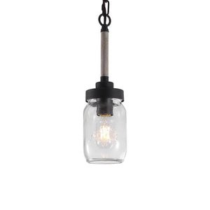 Farmhouze Light-Farmhouse Single Mason Jar Pendant Light-Pendant--