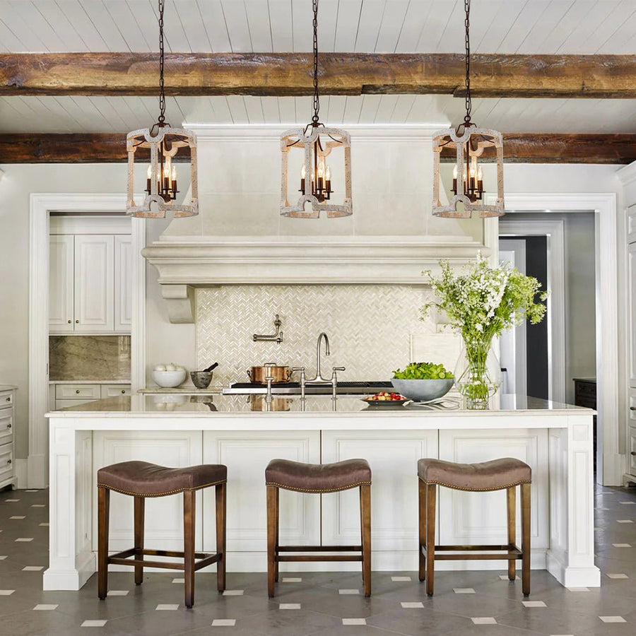 Farmhouse Wood Cylinder Drum Pendant Light Farmhouze Light, Wood