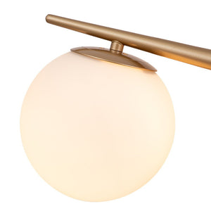 Farmhouze Light-Gold Frosted Glass Globe Vanity Wall Light-Wall Sconce-Gold-4-Light