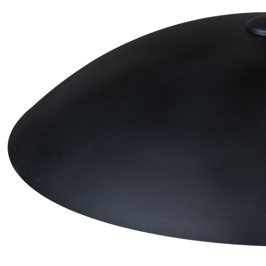 Farmhouze Light-Industrial Saucer Oversized Dome Pendant Light-Chandelier-Black-